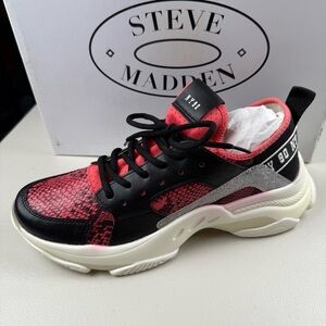 Steve Madden Ajax Women Coral Snake‎ sneakers, size 10, comfort, style, unique